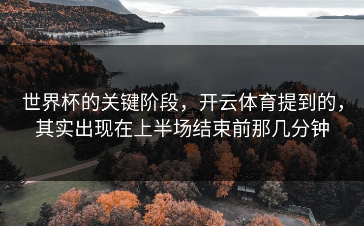 世界杯的关键阶段，开云体育提到的，其实出现在上半场结束前那几分钟